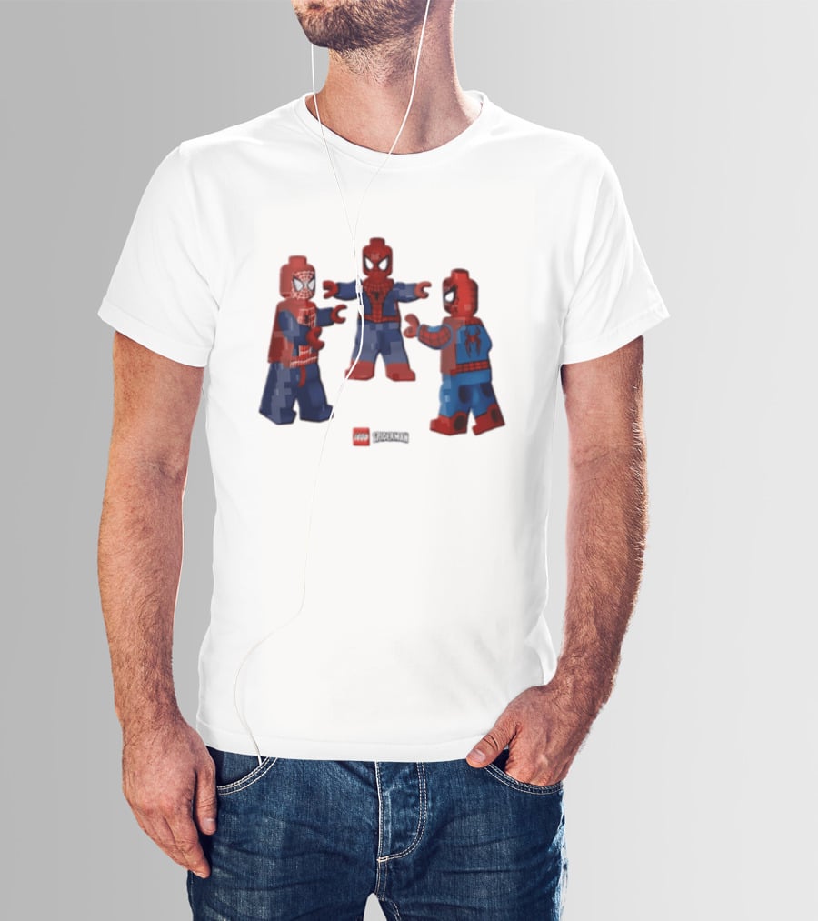 LEGO Spider Man Three Figures Meme Poses T-Shirt