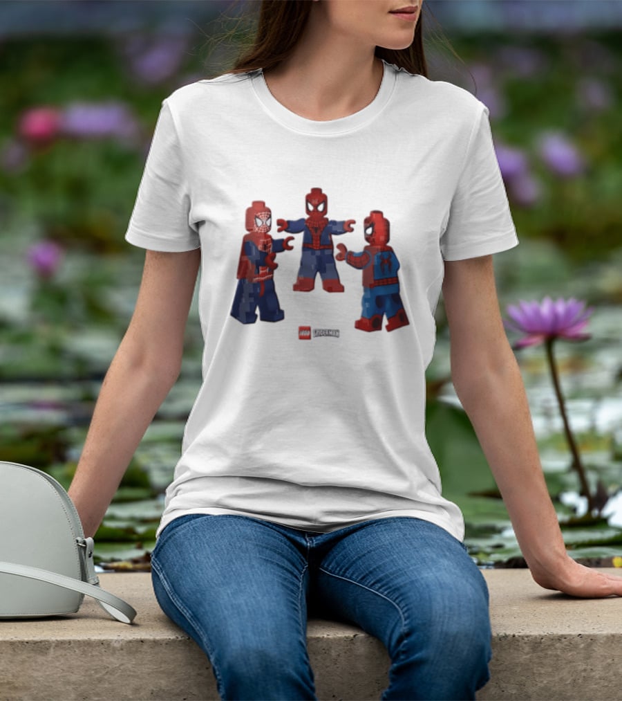 LEGO Spider Man Three Figures Meme Poses T-Shirt