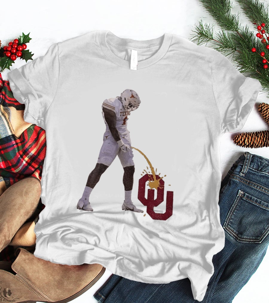Texas Longhorns Xavier Worthy #1 Pee On Oklahoma Sooners OU Football Rivalry T-Shirt