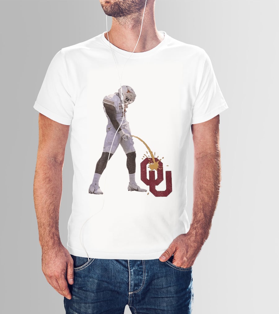 Texas Longhorns Xavier Worthy #1 Pee On Oklahoma Sooners OU Football Rivalry T-Shirt