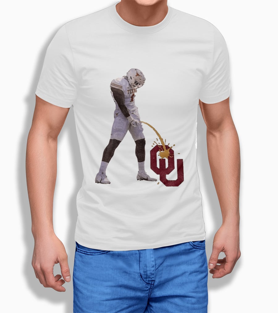Texas Longhorns Xavier Worthy #1 Pee On Oklahoma Sooners OU Football Rivalry T-Shirt