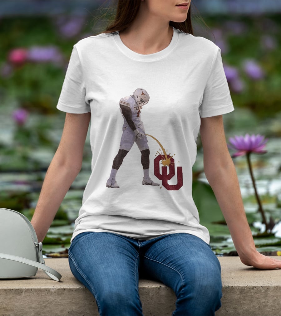 Texas Longhorns Xavier Worthy #1 Pee On Oklahoma Sooners OU Football Rivalry T-Shirt