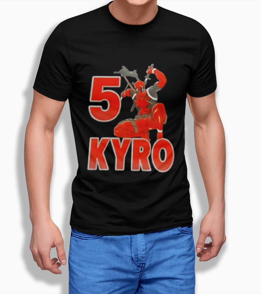 5 Kyro Crouching Deadpool With Swords T-Shirt