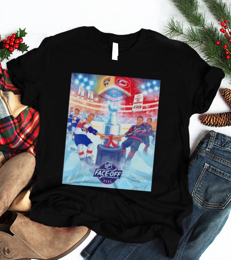 NHL Face Off 2026 Stanley Cup Florida Panthers Vs Carolina Hurricanes Ice Hockey Showdown T-Shirt