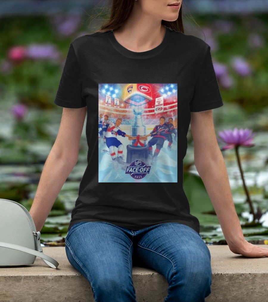 NHL Face Off 2026 Stanley Cup Florida Panthers Vs Carolina Hurricanes Ice Hockey Showdown T-Shirt