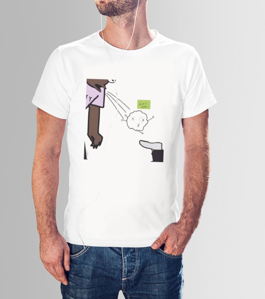 A'ja Wilson Pregame Gum Out Of Her Mouth Cartoon Style Humor T-Shirt