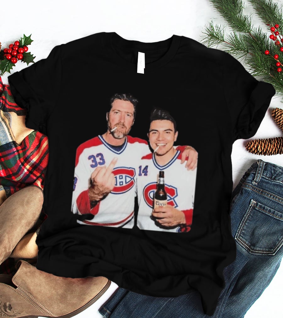 Patrick Roy Nick Suzuki Coors Montreal Canadiens Middle Finger Smoking T-Shirt