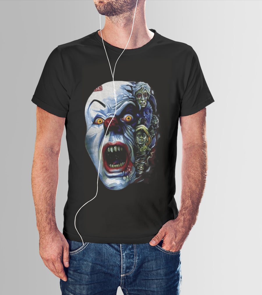 Pennywise The Dancing Clown Stephen King's IT Horror Nightmare Faces T-Shirt