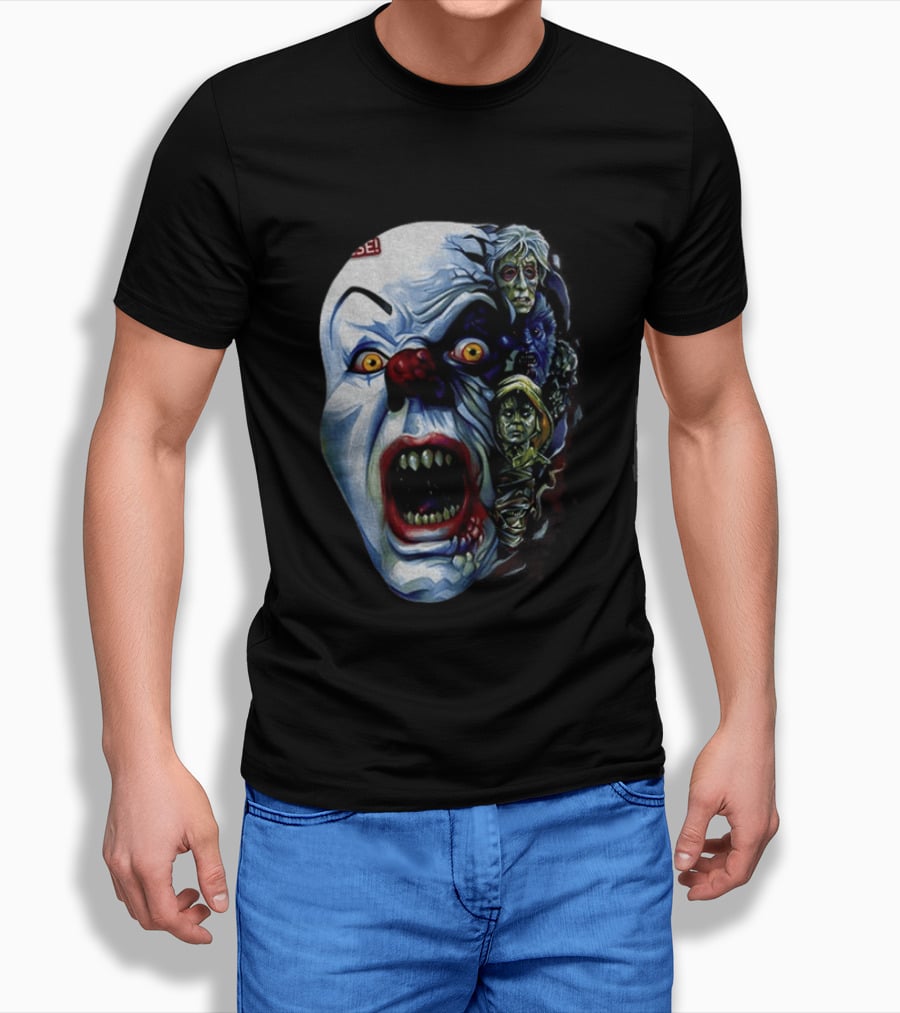 Pennywise The Dancing Clown Stephen King's IT Horror Nightmare Faces T-Shirt