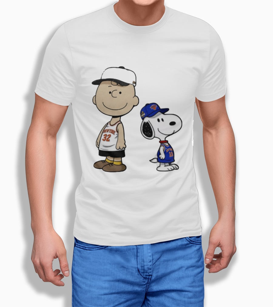 Charlie Brown Snoopy New York Knicks NBA 2026 Basketball Fans T-Shirt
