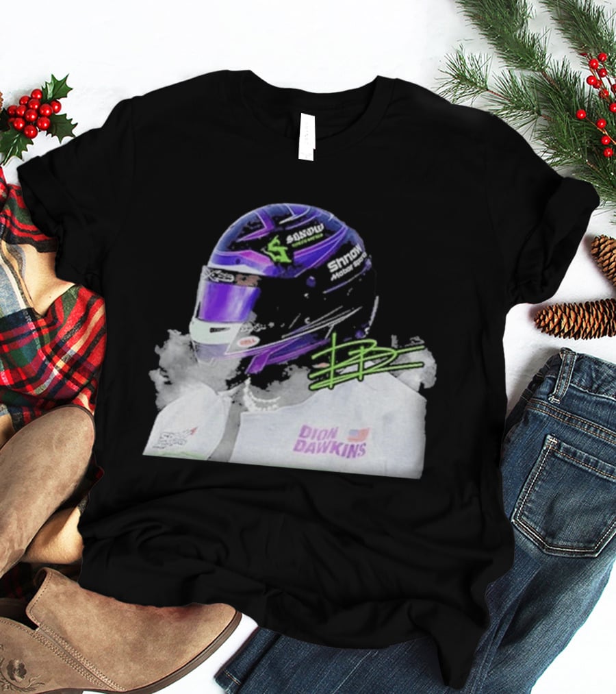 Soul Motorsports Dion Dawkins Racing Helmet Signature T-Shirt