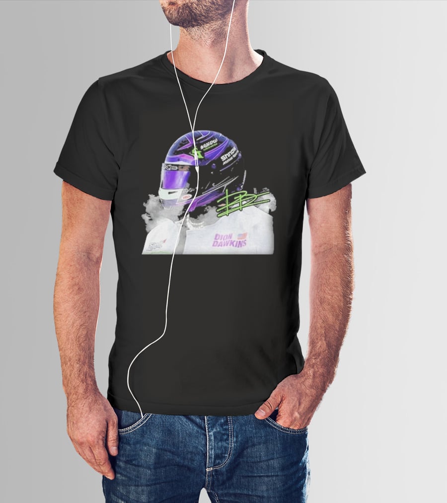 Soul Motorsports Dion Dawkins Racing Helmet Signature T-Shirt