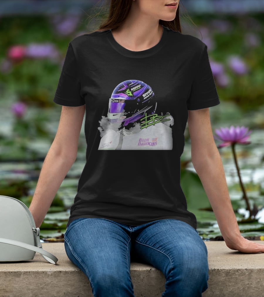 Soul Motorsports Dion Dawkins Racing Helmet Signature T-Shirt