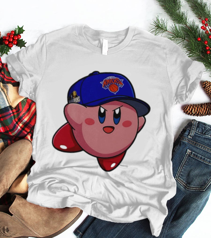 Kirby New York Knicks NBA Hat Featuring Team Colors And Finals Patch T-Shirt
