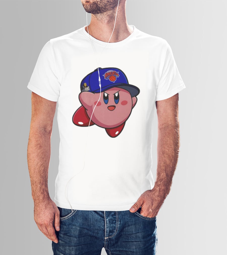 Kirby New York Knicks NBA Hat Featuring Team Colors And Finals Patch T-Shirt