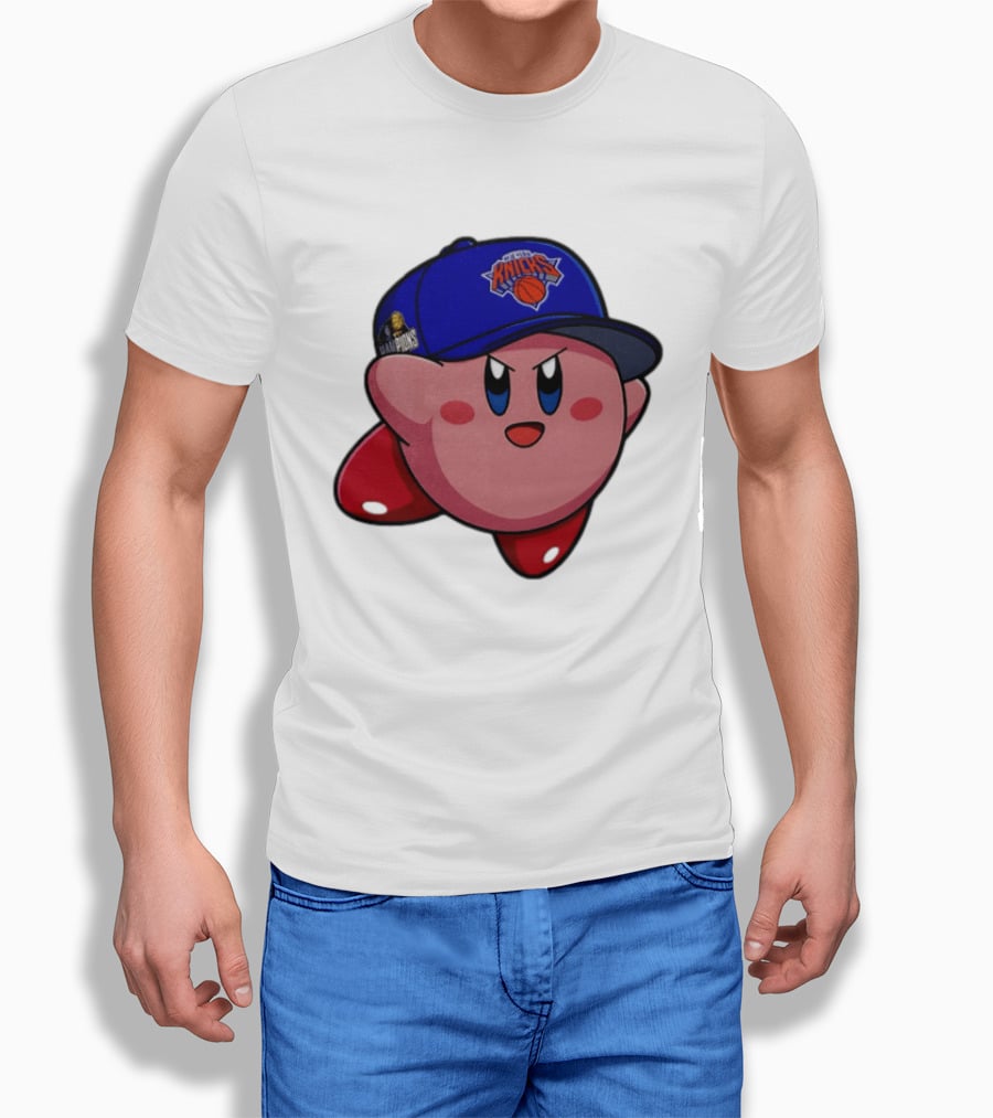 Kirby New York Knicks NBA Hat Featuring Team Colors And Finals Patch T-Shirt