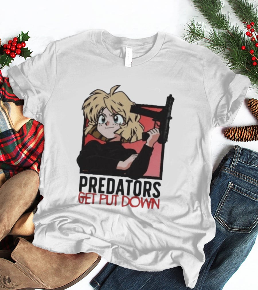 Predators Get Put Down Minnie May Gunsmith Cats Anime T-Shirt