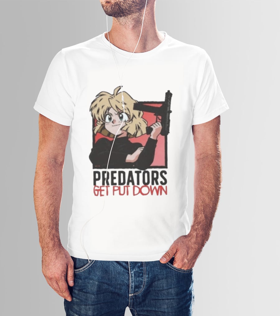 Predators Get Put Down Minnie May Gunsmith Cats Anime T-Shirt