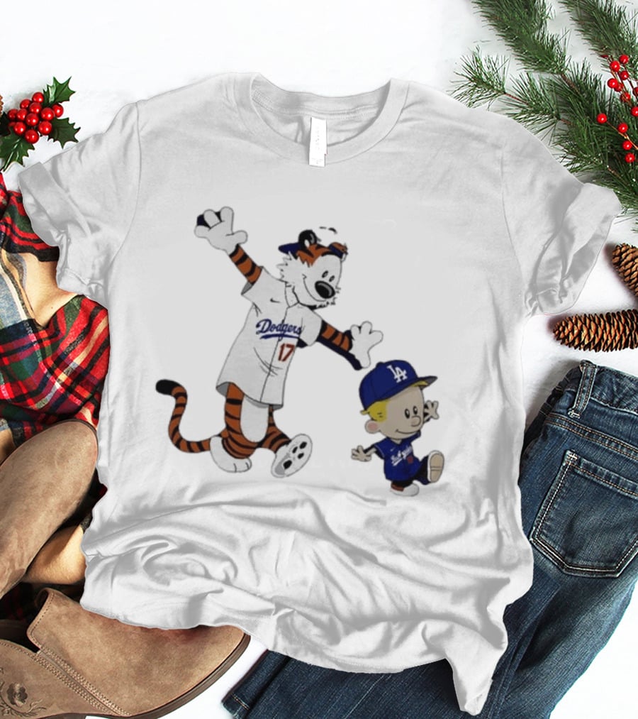 Shohei Ohtani Hobbes 17 Calvin Yoshinobu Yamamoto Los Angeles Dodgers MLB T-Shirt