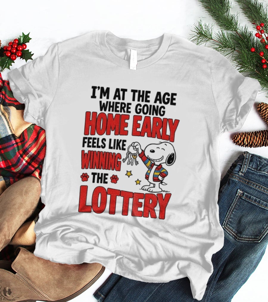 Snoopy Going Home Early Feels Like Winning The Lottery T-Shirt