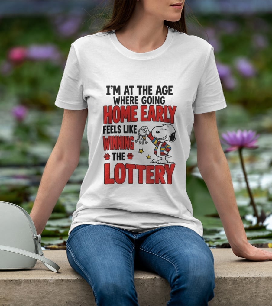 Snoopy Going Home Early Feels Like Winning The Lottery T-Shirt