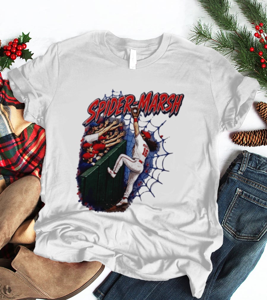 Spider Marsh Brandon Marsh Philadelphia Phillies Baseball Catch Action T-Shirt