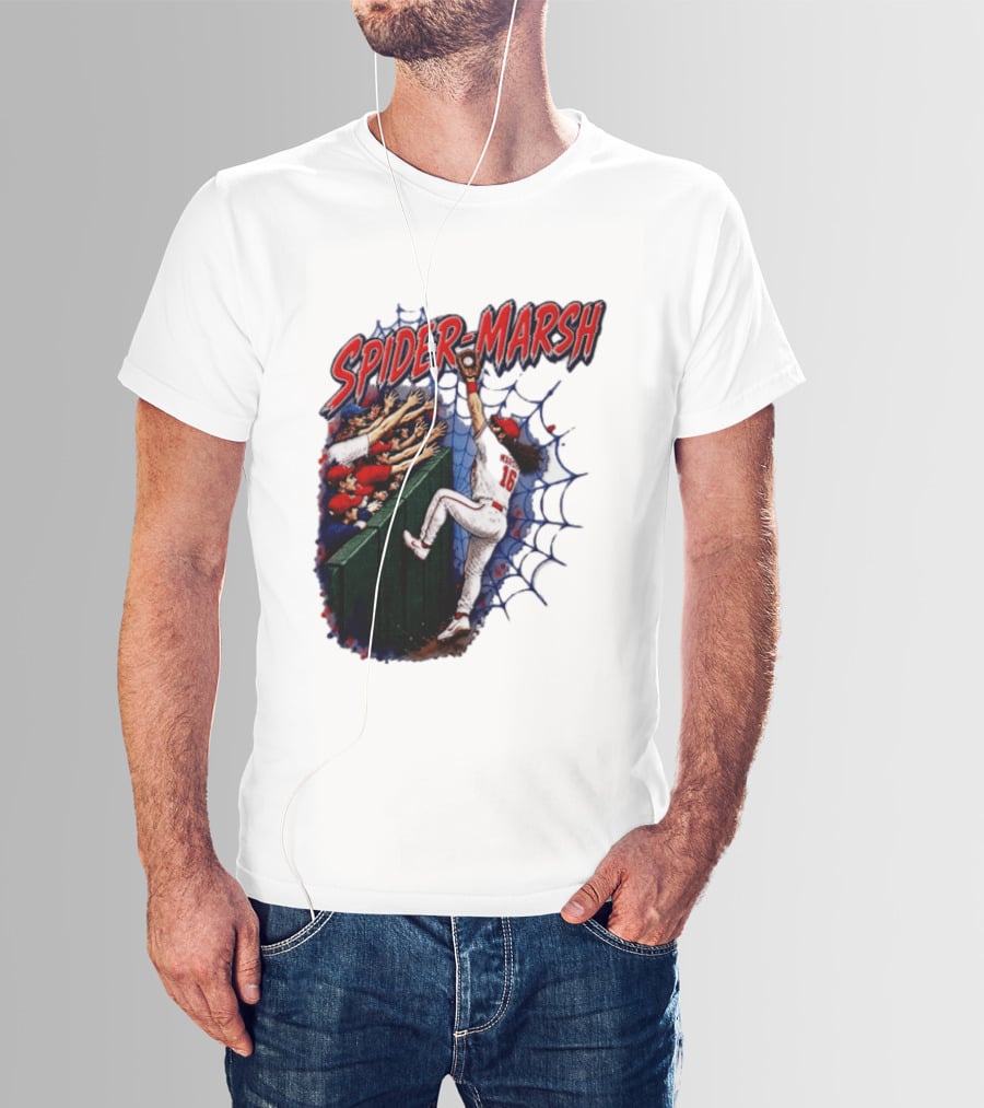 Spider Marsh Brandon Marsh Philadelphia Phillies Baseball Catch Action T-Shirt