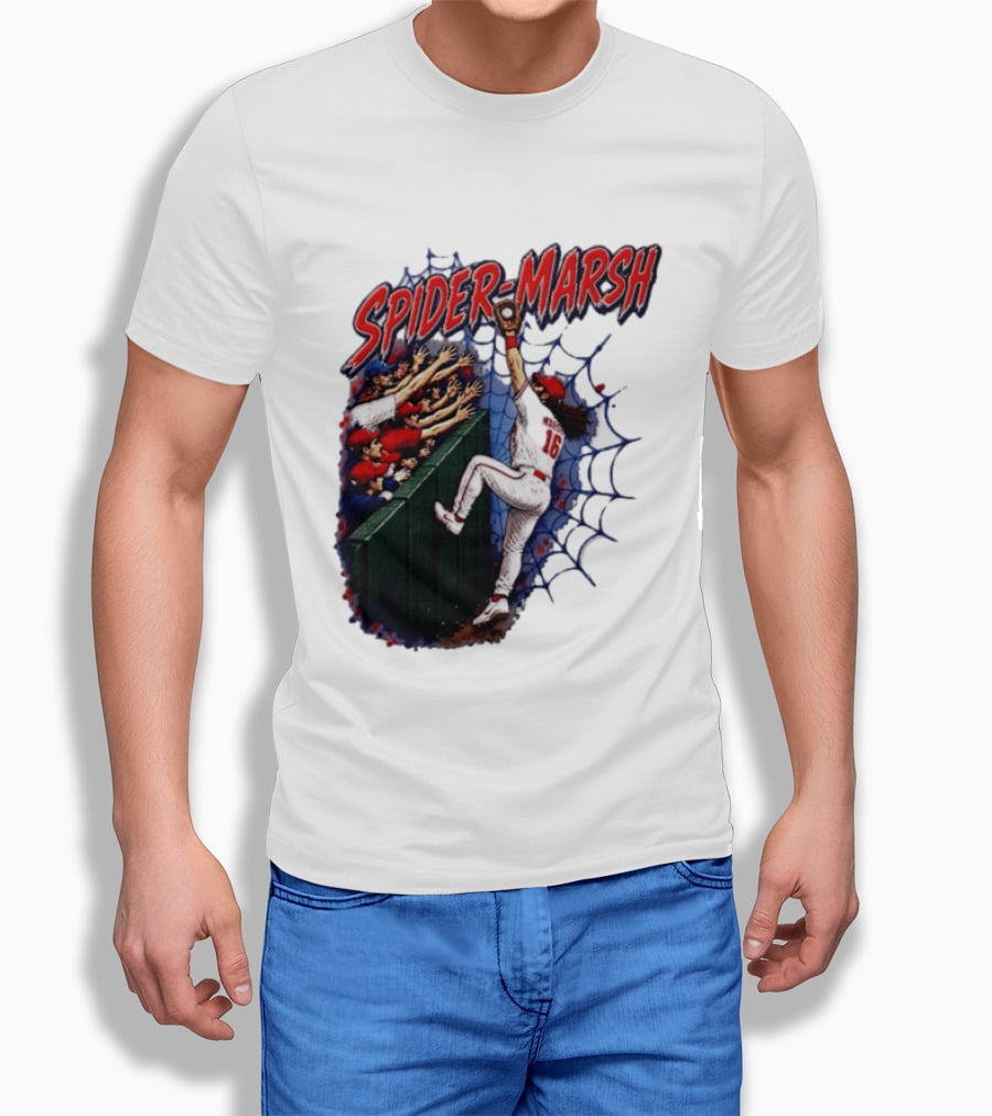 Spider Marsh Brandon Marsh Philadelphia Phillies Baseball Catch Action T-Shirt