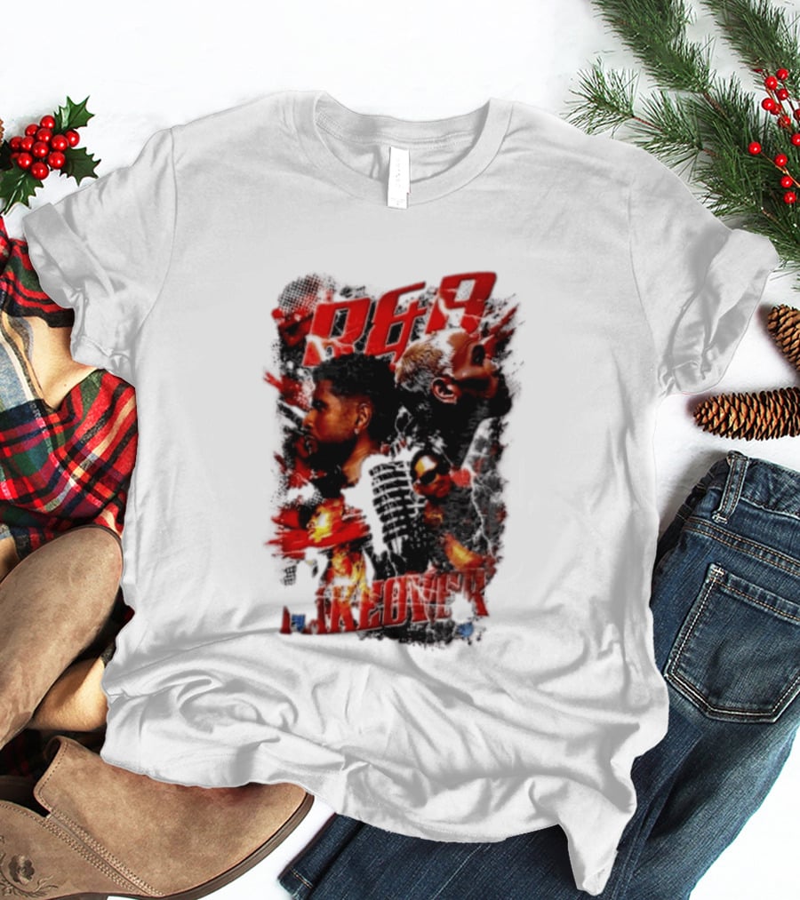 Usher Chris Brown R&B Takeover Singing Lightning Collage T-Shirt
