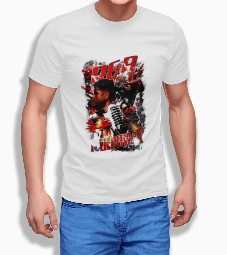 Usher Chris Brown R&B Takeover Singing Lightning Collage T-Shirt