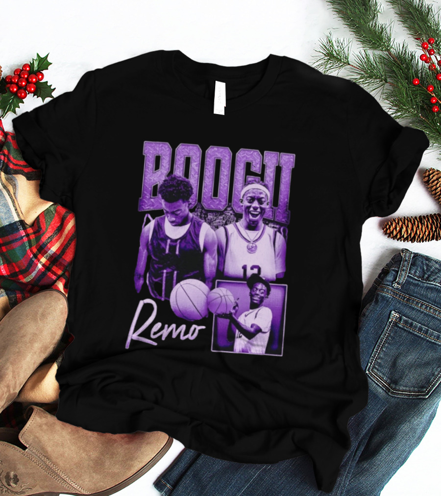Boogii Remo 12 Basketball Player Retro Style Purple Aesthetic T-Shirt