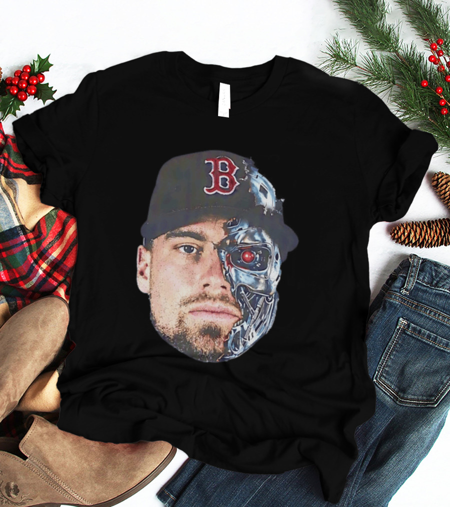 Caleb Durbin Boston Red Sox Cyborg Terminator Mashup T-Shirt
