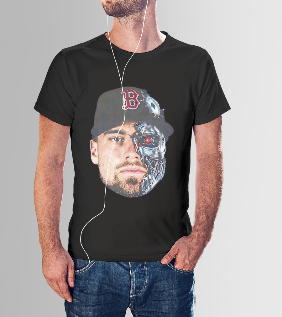 Caleb Durbin Boston Red Sox Cyborg Terminator Mashup T-Shirt