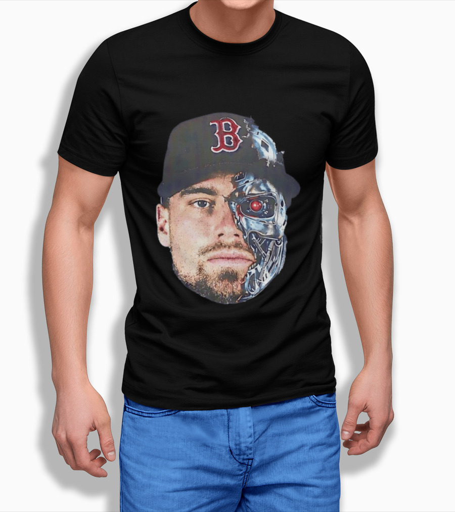 Caleb Durbin Boston Red Sox Cyborg Terminator Mashup T-Shirt