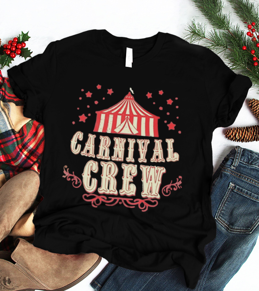 Carnival Crew Distressed Circus Tent Fair Vintage Look T-Shirt