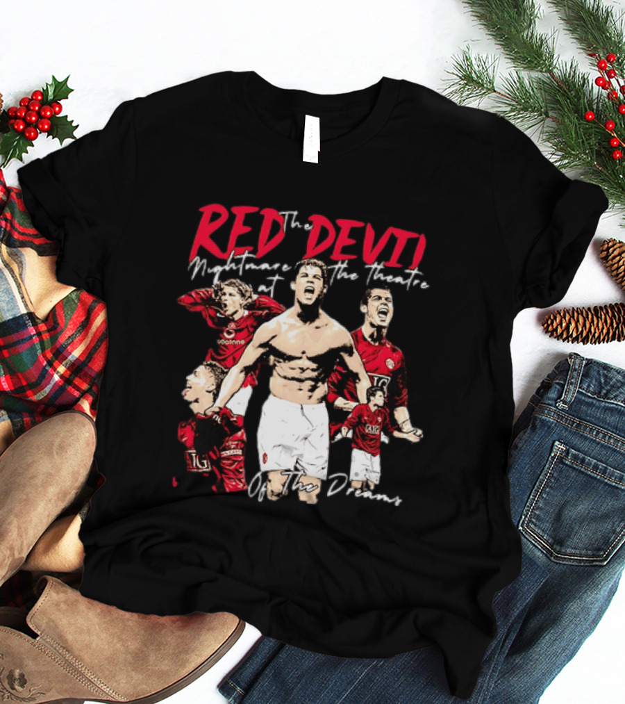 Red Devil Cristiano Ronaldo Manchester United Theatre Of Dreams T-Shirt