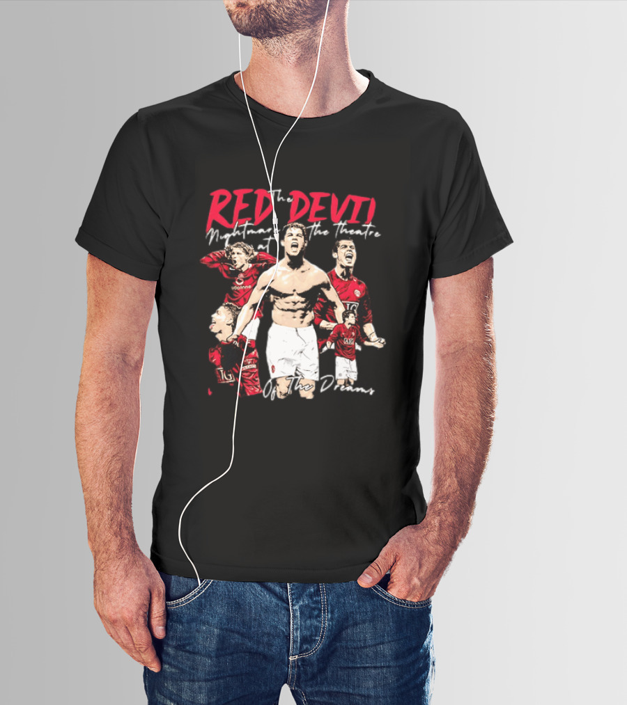 Red Devil Cristiano Ronaldo Manchester United Theatre Of Dreams T-Shirt