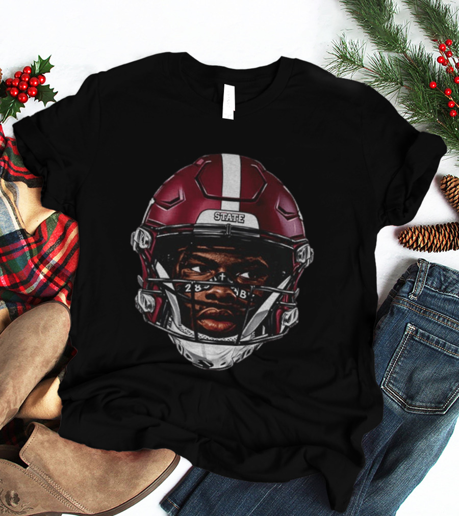 Mississippi State Bulldogs Super Kamario Taylor Football Helmet T-Shirt