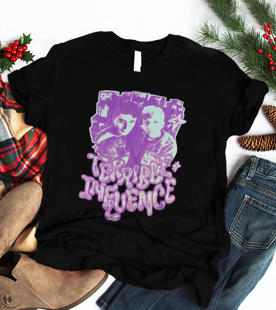 Dan And Phil Terrible Influence Purple Aesthetic T-Shirt