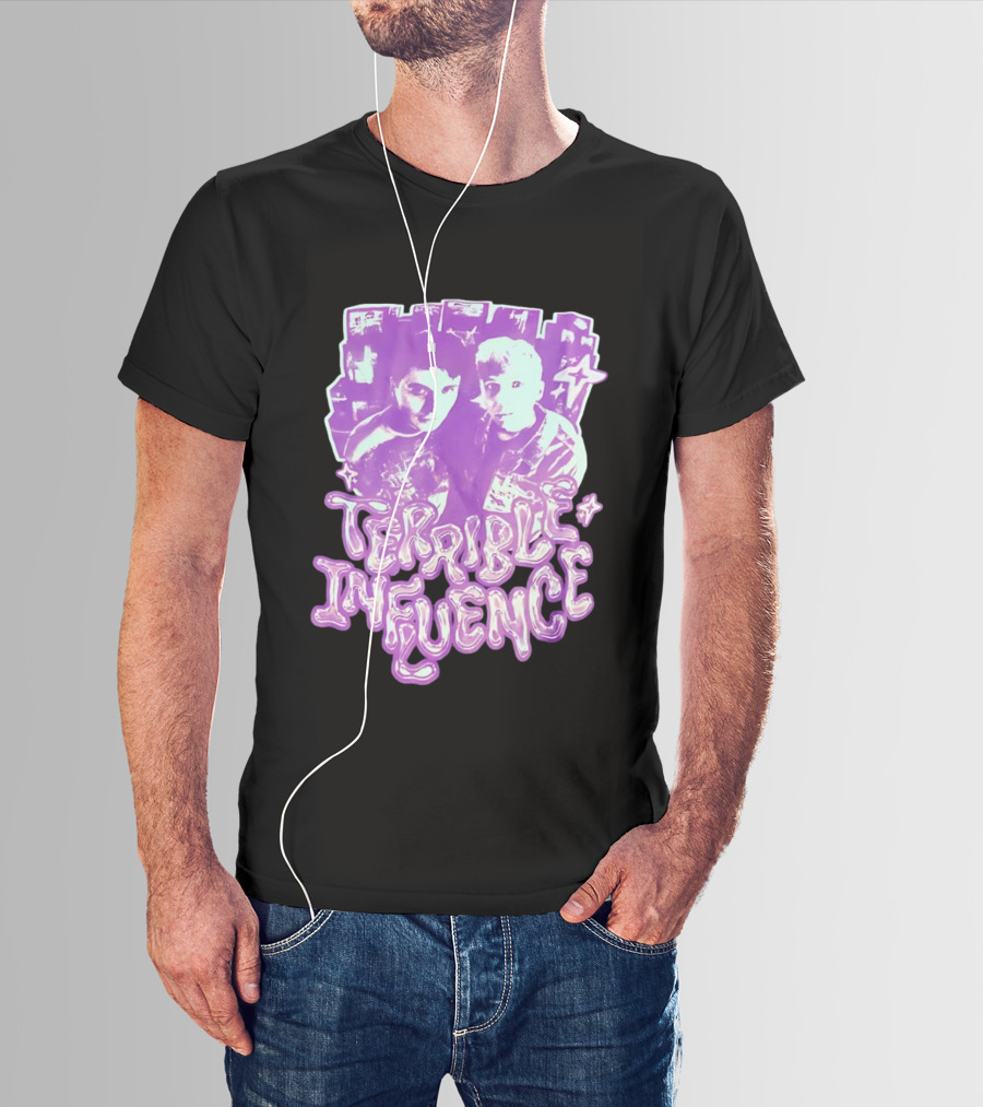 Dan And Phil Terrible Influence Purple Aesthetic T-Shirt