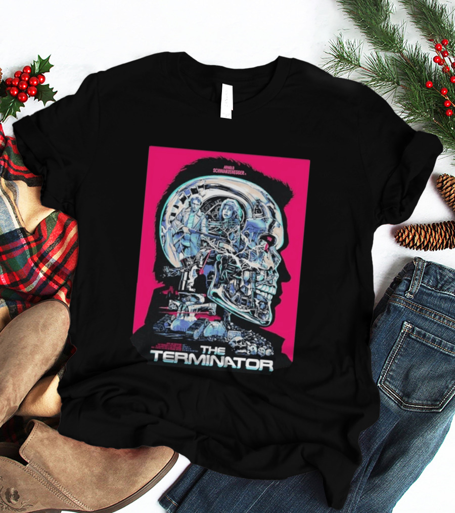 Arnold Schwarzenegger The Terminator Cybernetic Skull T-Shirt