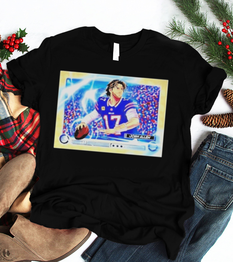Josh Allen Buffalo Bills Anime NFL Football Quarterback 17 T-Shirt