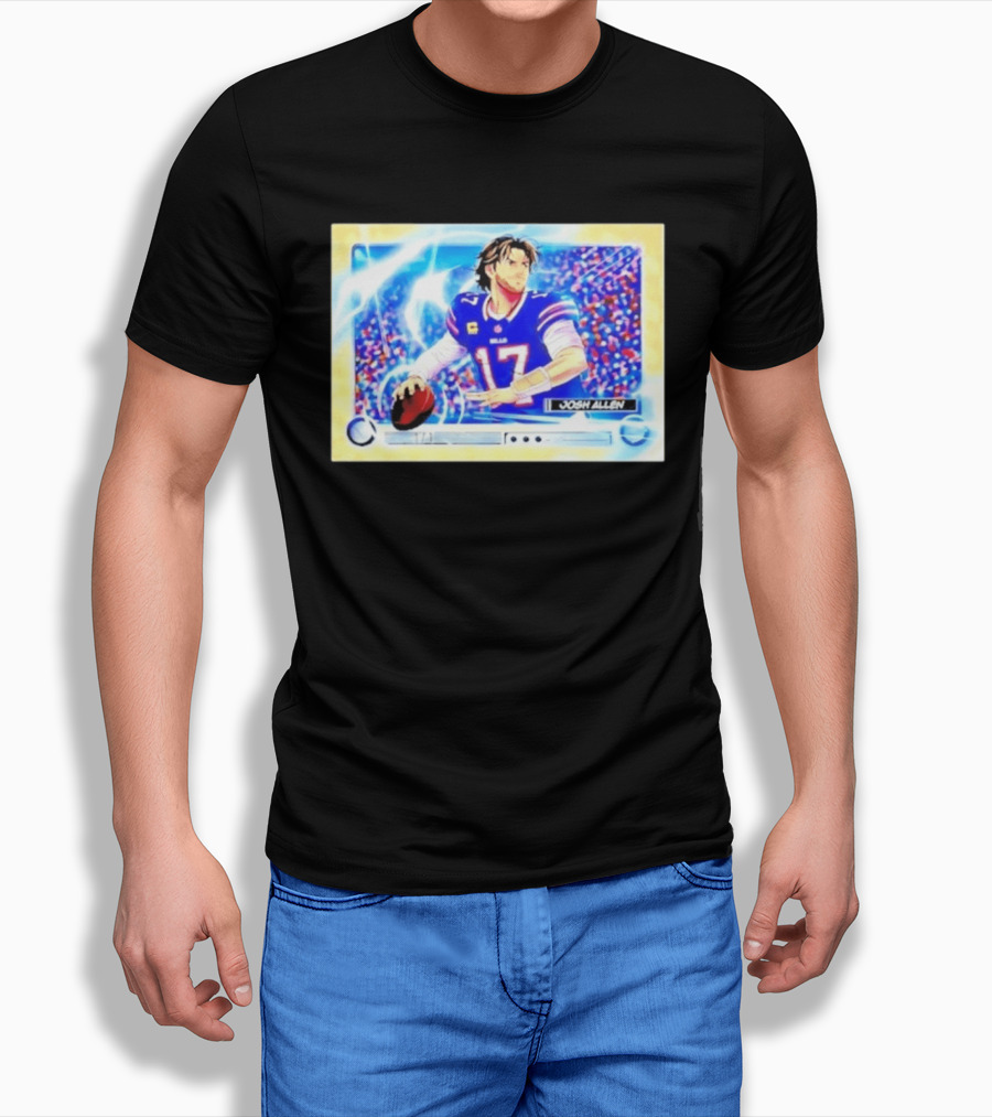 Josh Allen Buffalo Bills Anime NFL Football Quarterback 17 T-Shirt