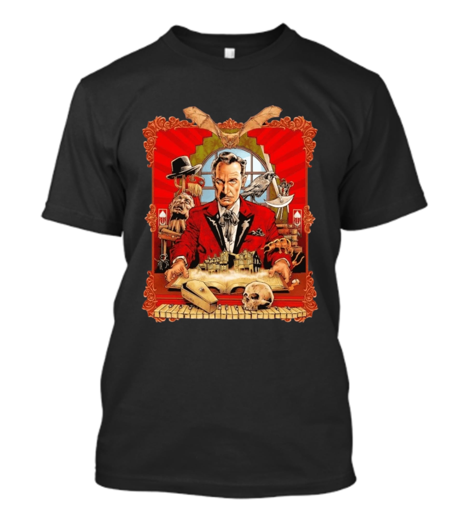 Vincent Price Horror Icon Vintage Art Classic Spooky Gothic T-Shirt