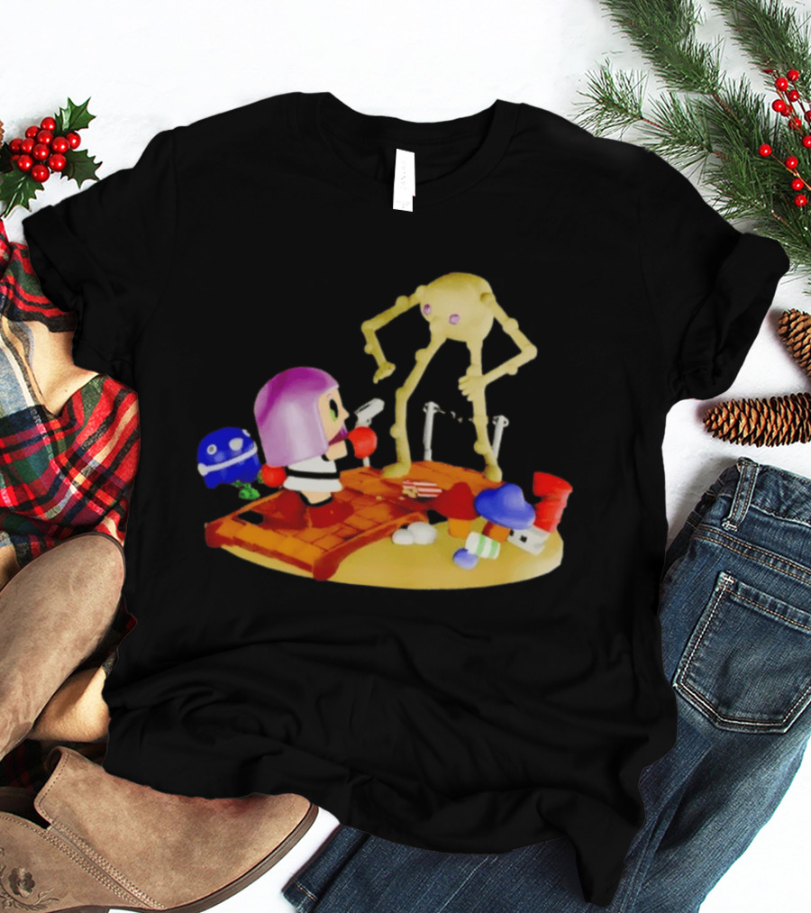 Little Mac Vs Yellow Devil Punch Out Nostalgic Battle Scene T-Shirt