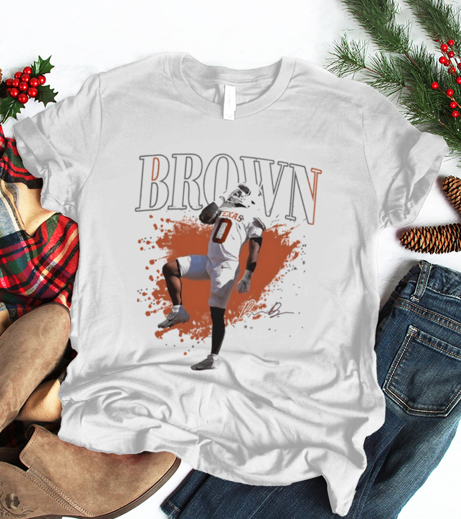 Jahleel Brown Texas Longhorns Number 0 Football Player T-Shirt