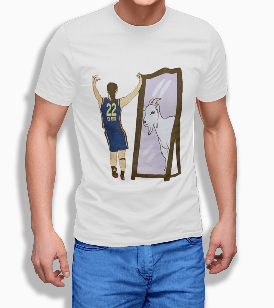 Caitlin Clark 22 Goat Indiana Fever Mirror T-Shirt