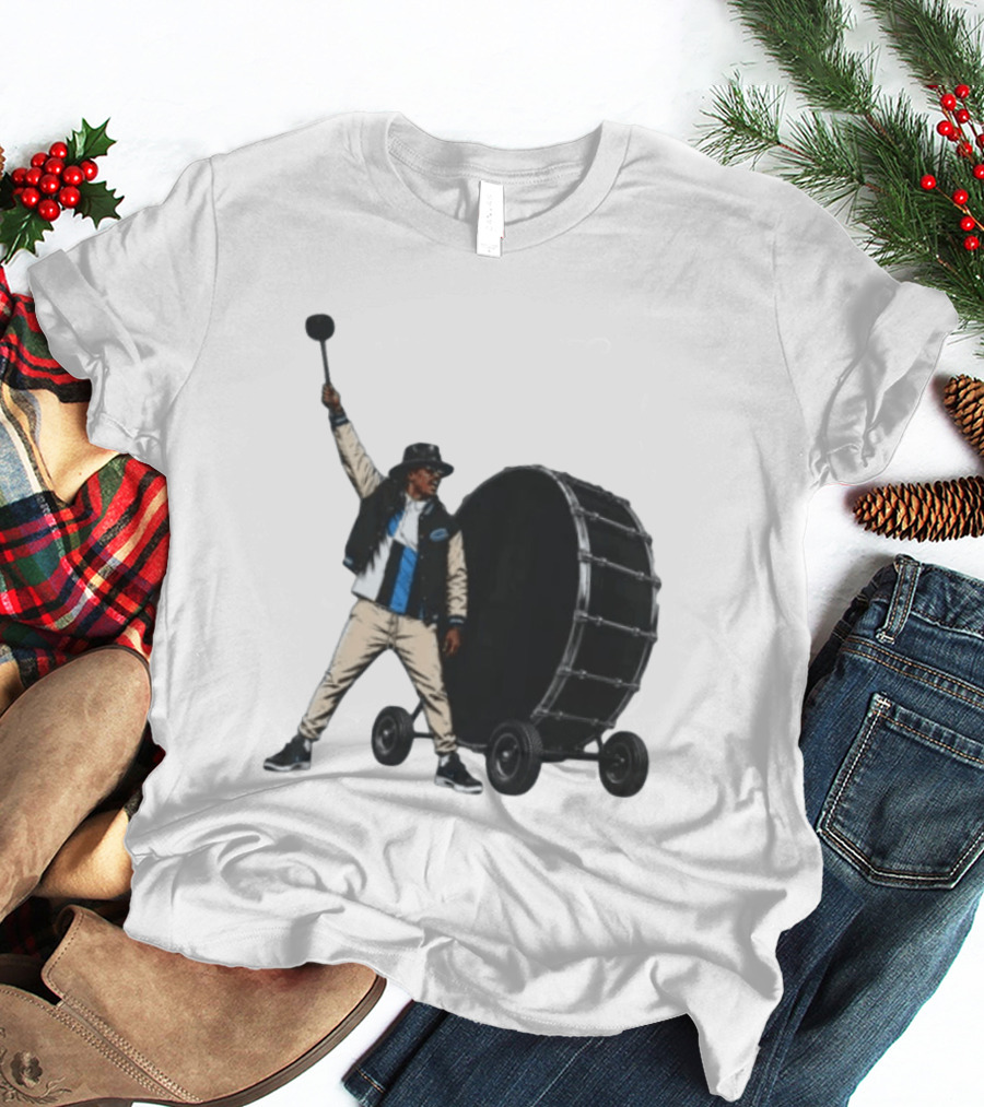 Carolina Panthers Football Culture Supporter With Drum T-Shirt
