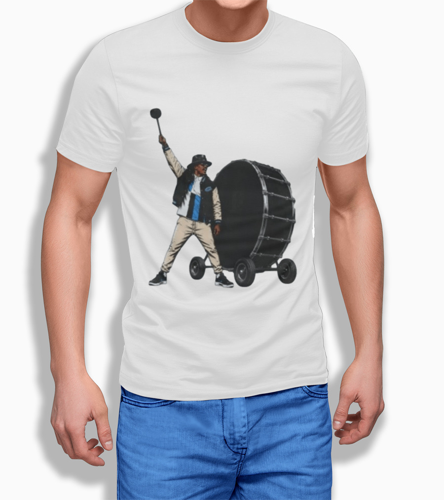 Carolina Panthers Football Culture Supporter With Drum T-Shirt
