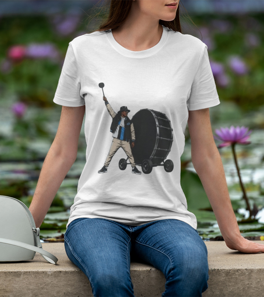 Carolina Panthers Football Culture Supporter With Drum T-Shirt